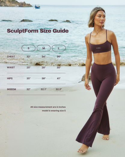SculptForm Invisible Scrunch Flare Leggings