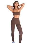 Love Hidden Scrunch Leggings Brown