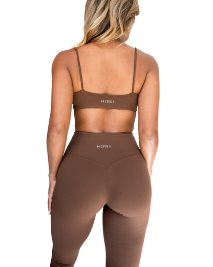 Love Hidden Scrunch Leggings Brown